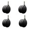 Service Caster 4'' Black Heavy Duty Floor Safe Twin Wheel Caster 1/2'' Threaded Stem , 4PK SCC-TS02S100-TPR-BLK-121315-4 - alternate 1